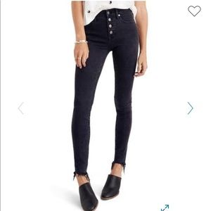 Madewell 9” high-rise skinny black jean